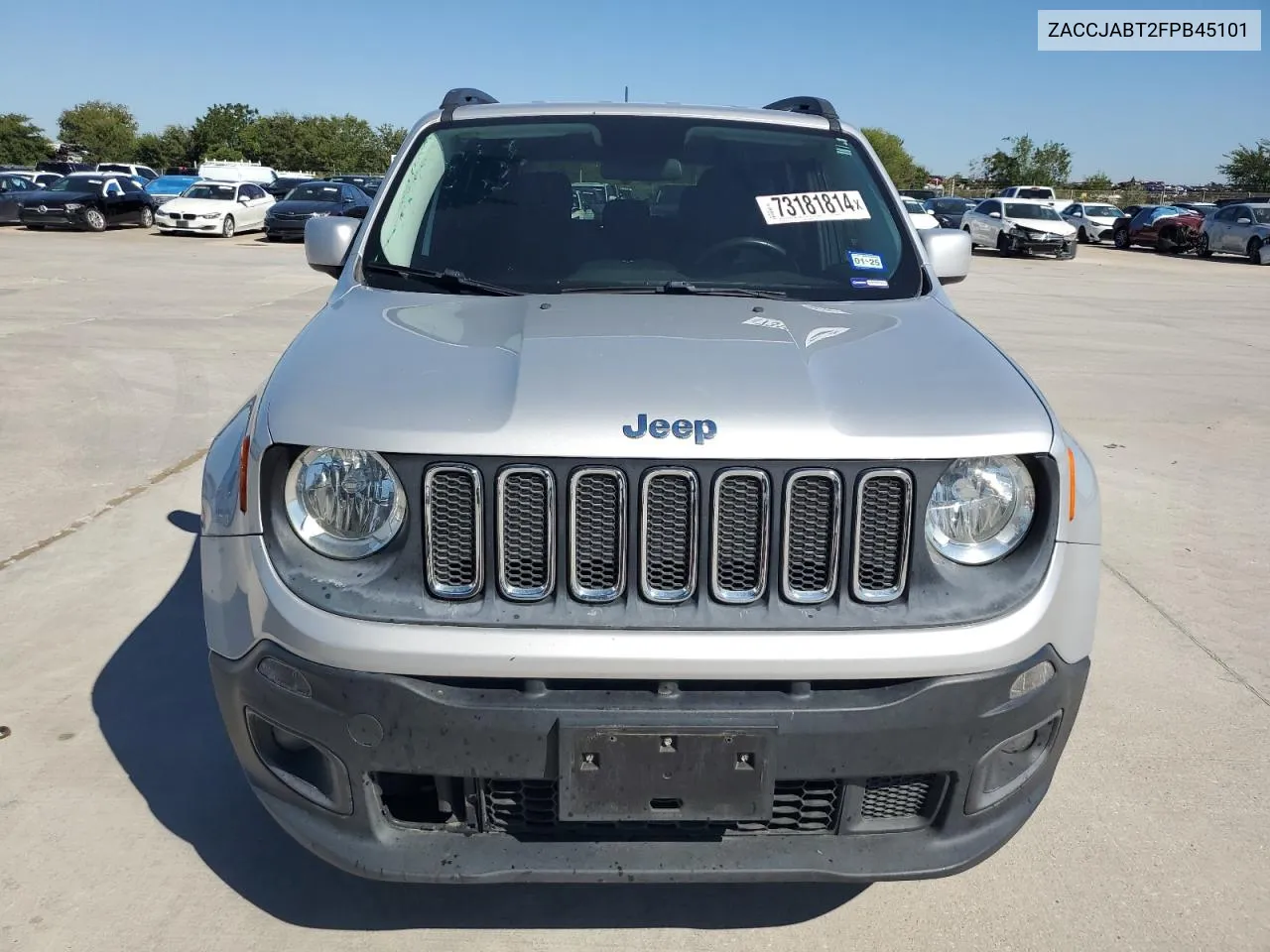 2015 Jeep Renegade Latitude VIN: ZACCJABT2FPB45101 Lot: 73181814