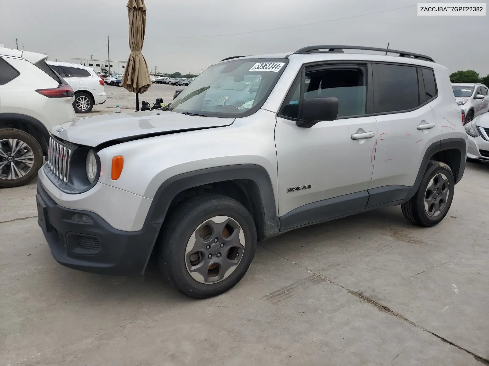 2016 Jeep Renegade Sport VIN: ZACCJBAT7GPE22382 Lot: 53963344