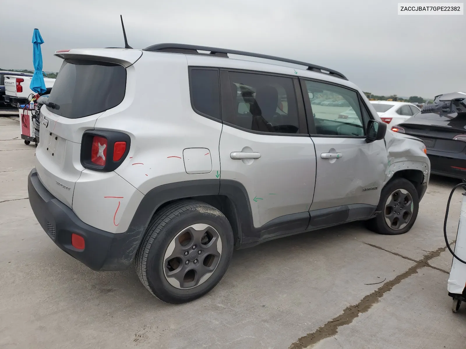 2016 Jeep Renegade Sport VIN: ZACCJBAT7GPE22382 Lot: 53963344