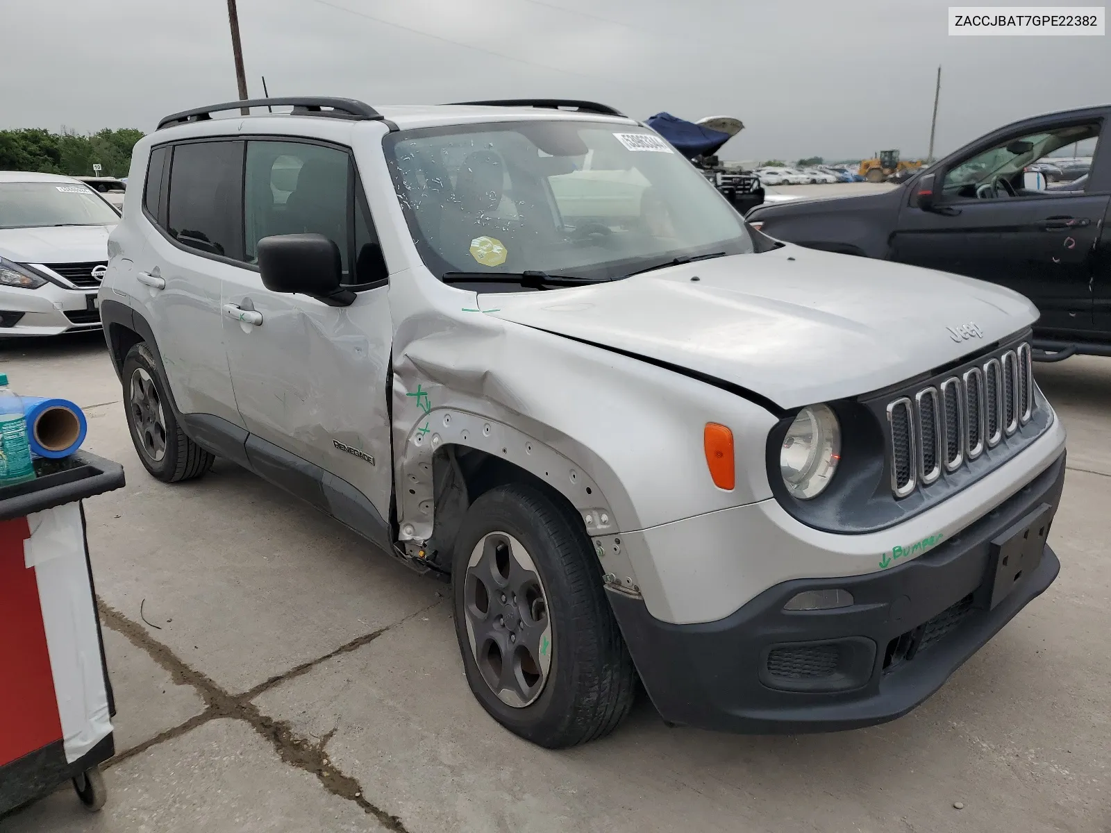 2016 Jeep Renegade Sport VIN: ZACCJBAT7GPE22382 Lot: 53963344