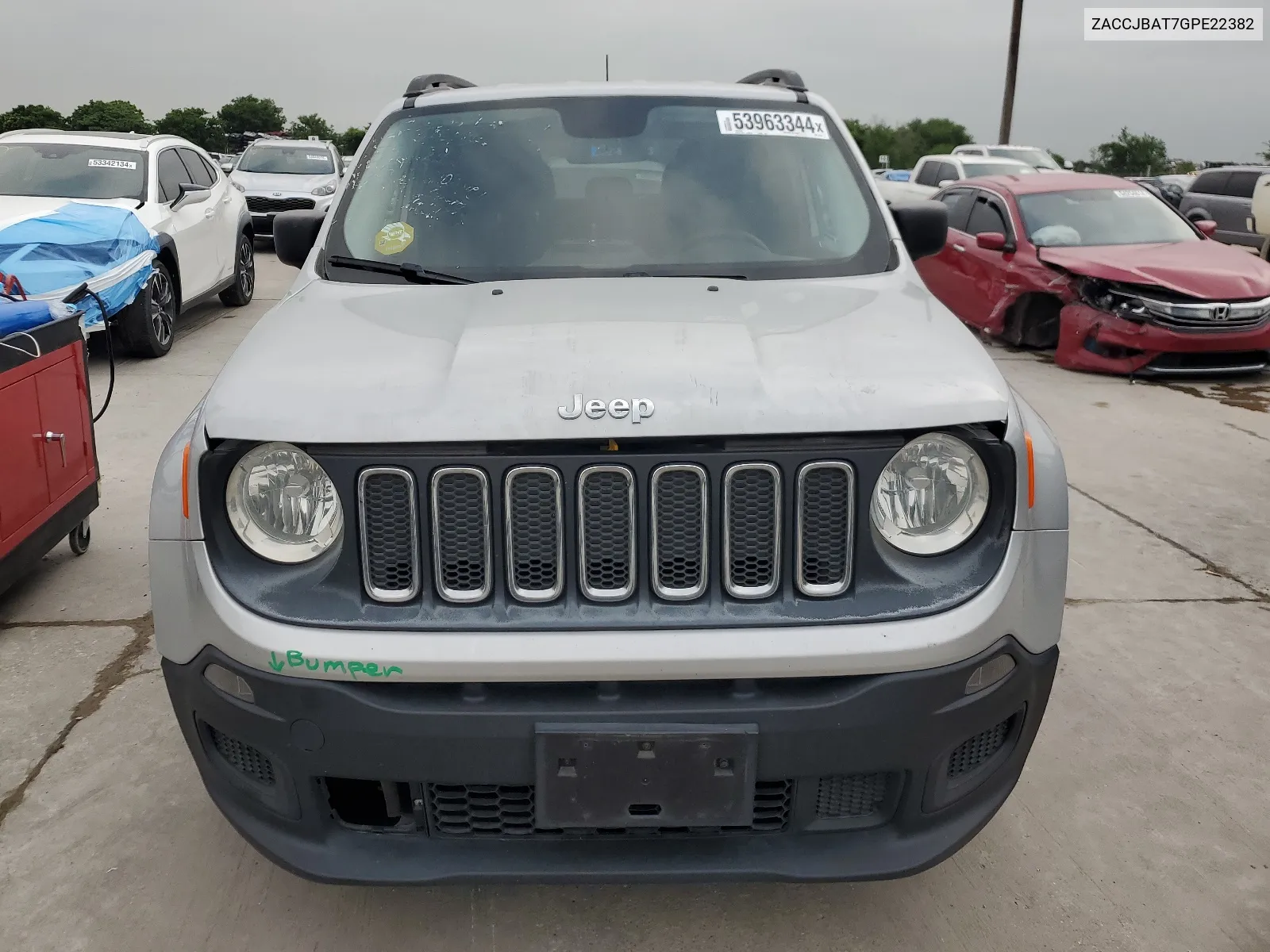 2016 Jeep Renegade Sport VIN: ZACCJBAT7GPE22382 Lot: 53963344