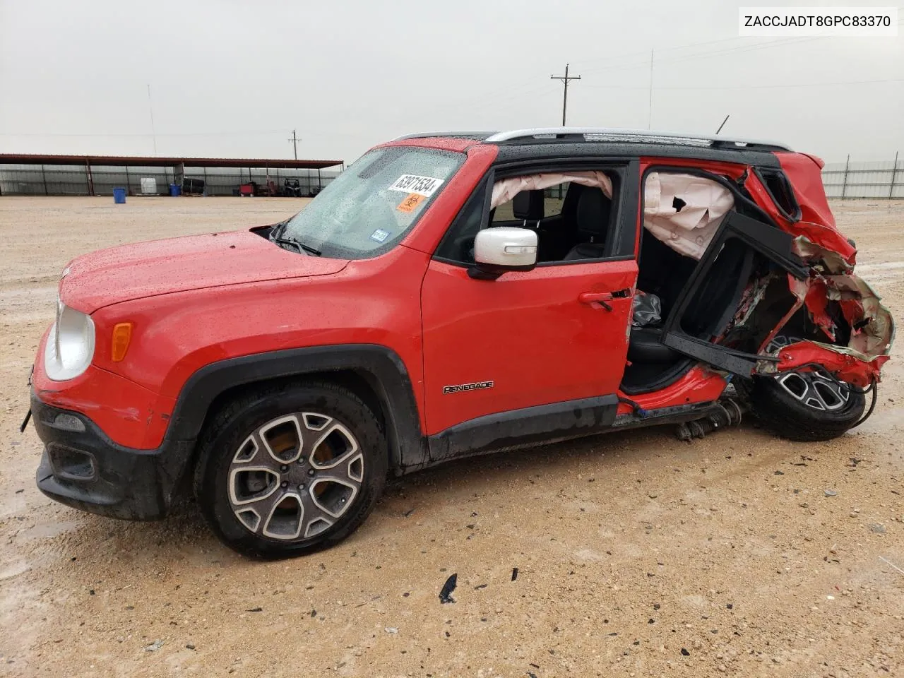 2016 Jeep Renegade Limited VIN: ZACCJADT8GPC83370 Lot: 63971534