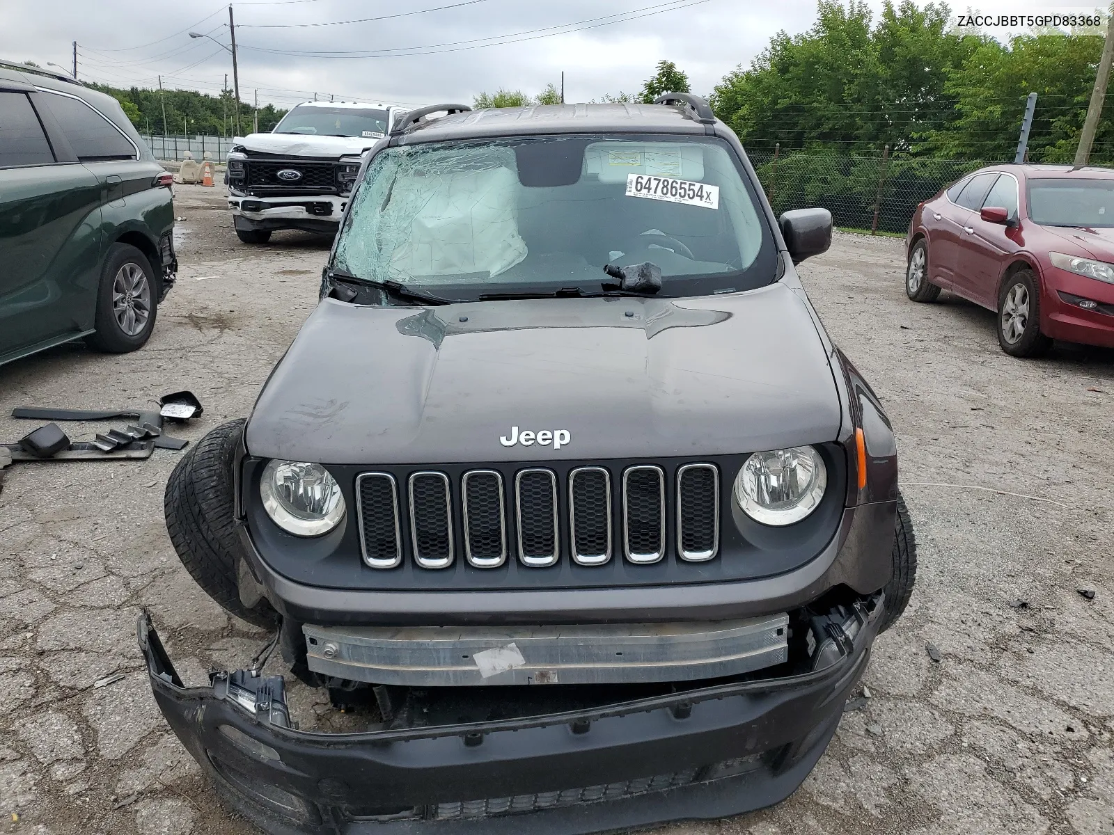 2016 Jeep Renegade Latitude VIN: ZACCJBBT5GPD83368 Lot: 64786554