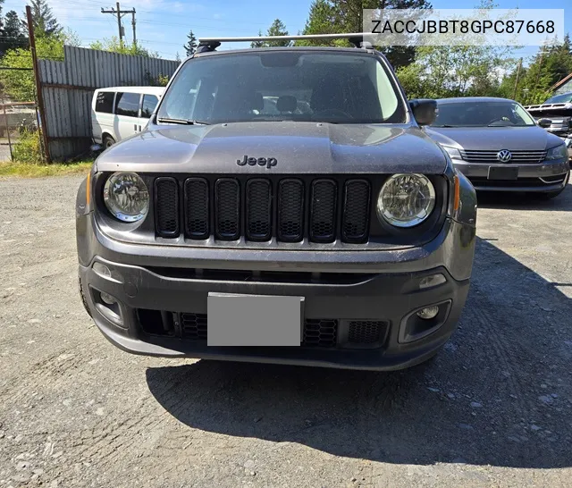 2016 Jeep Renegade Latitude VIN: ZACCJBBT8GPC87668 Lot: 66821424