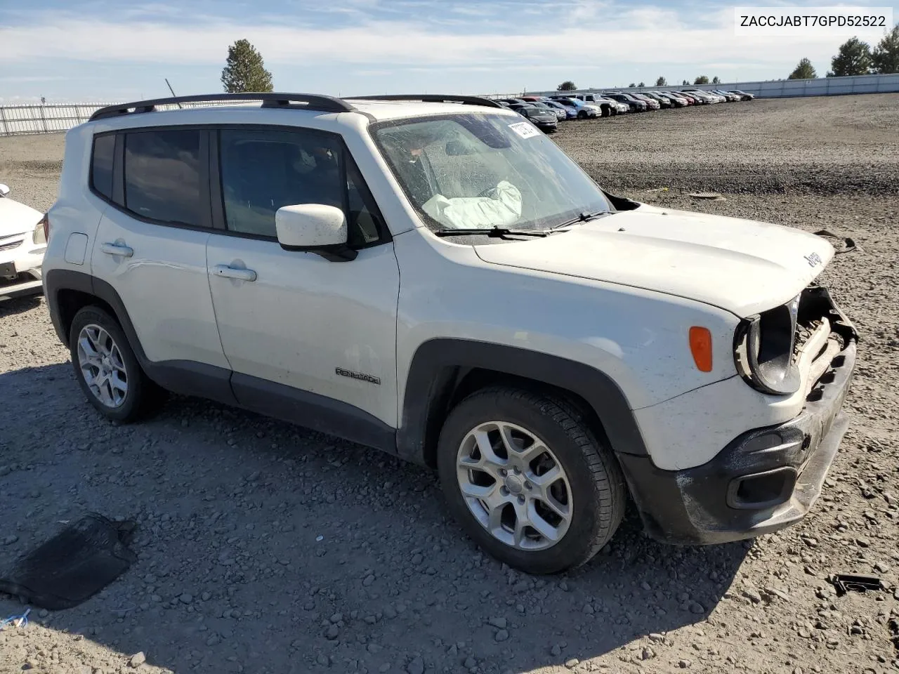 2016 Jeep Renegade Latitude VIN: ZACCJABT7GPD52522 Lot: 72379074