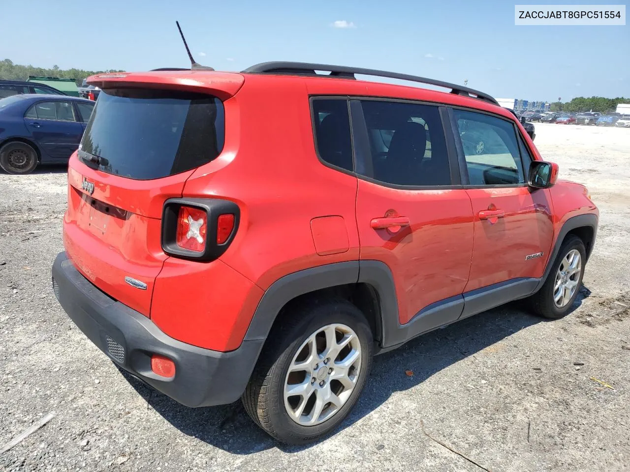 2016 Jeep Renegade Latitude VIN: ZACCJABT8GPC51554 Lot: 72909494