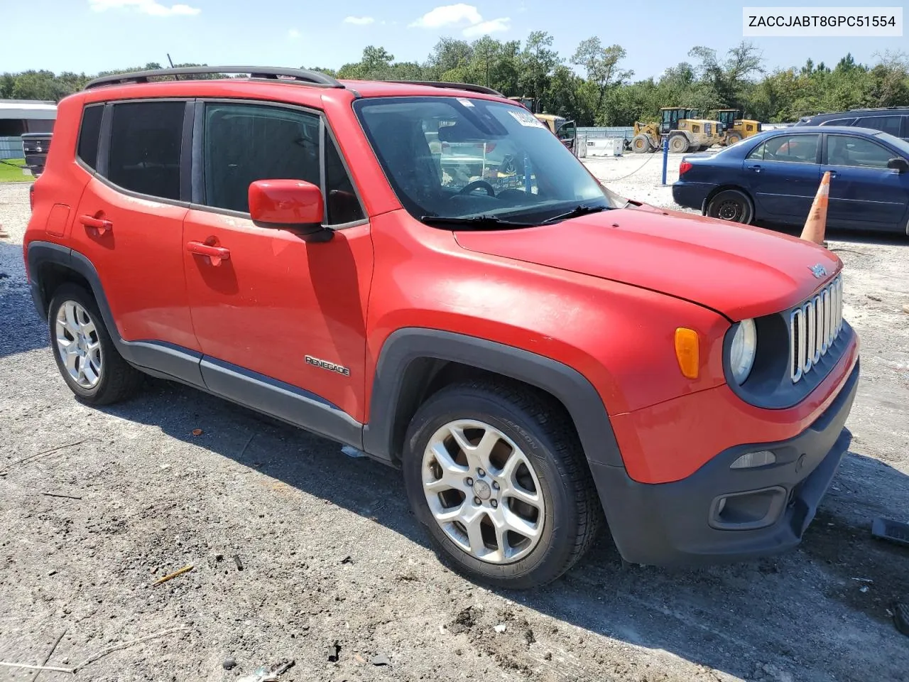 2016 Jeep Renegade Latitude VIN: ZACCJABT8GPC51554 Lot: 72909494