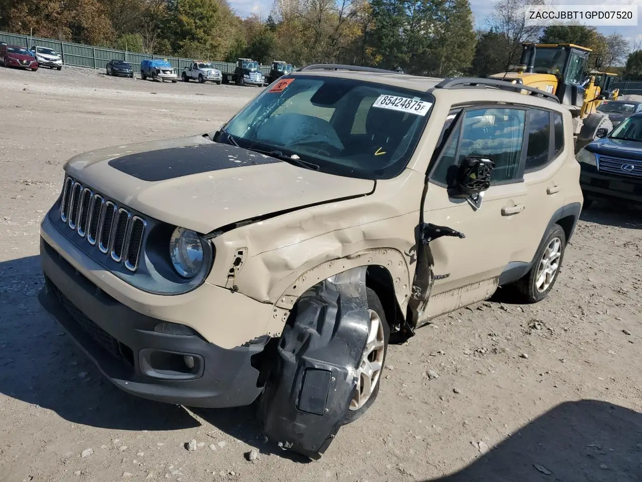 ZACCJBBT1GPD07520 2016 Jeep Renegade Latitude
