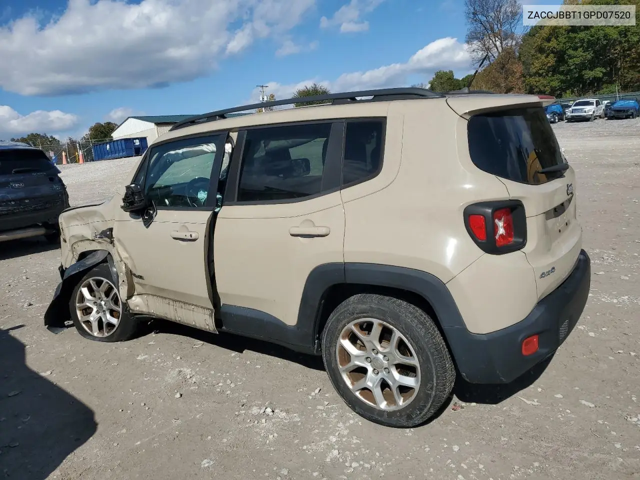 ZACCJBBT1GPD07520 2016 Jeep Renegade Latitude