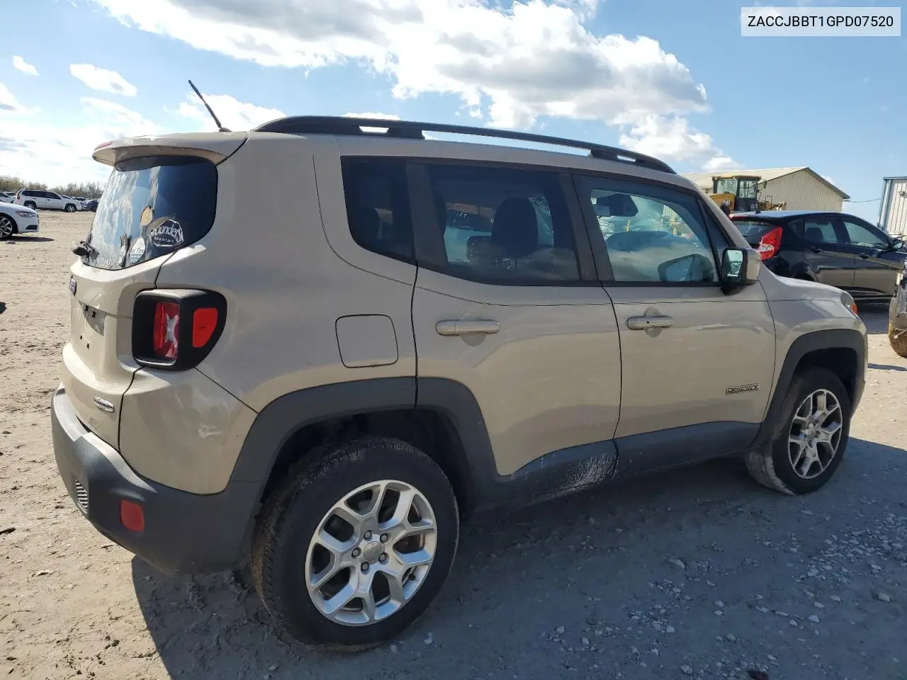 ZACCJBBT1GPD07520 2016 Jeep Renegade Latitude