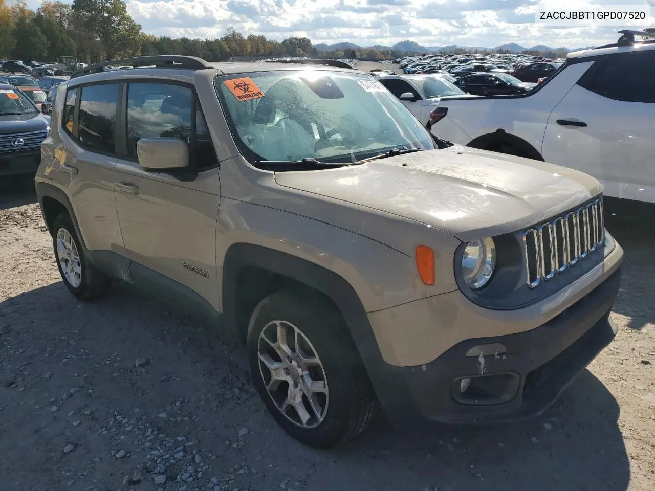 ZACCJBBT1GPD07520 2016 Jeep Renegade Latitude