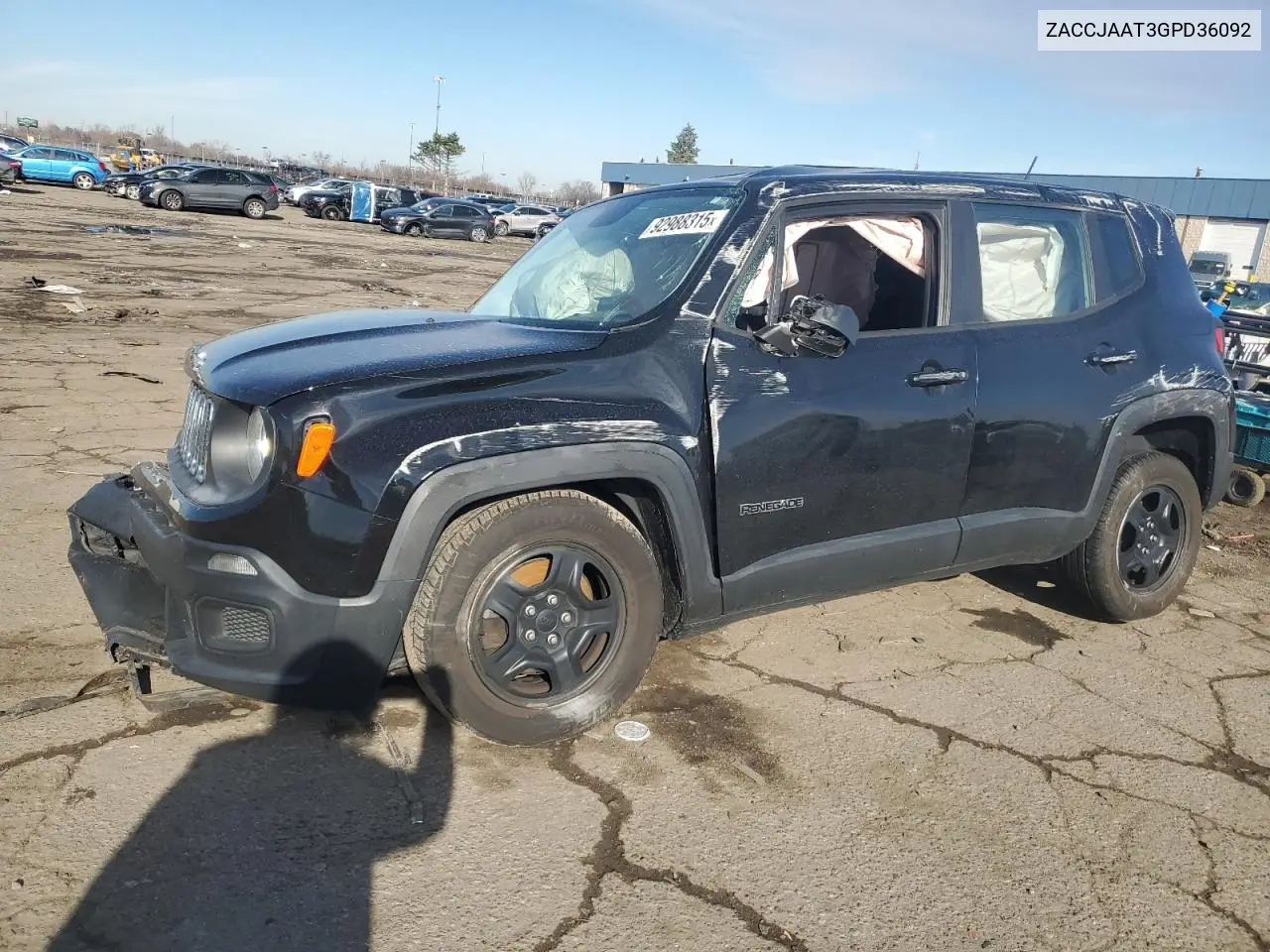 ZACCJAAT3GPD36092 2016 Jeep Renegade Sport