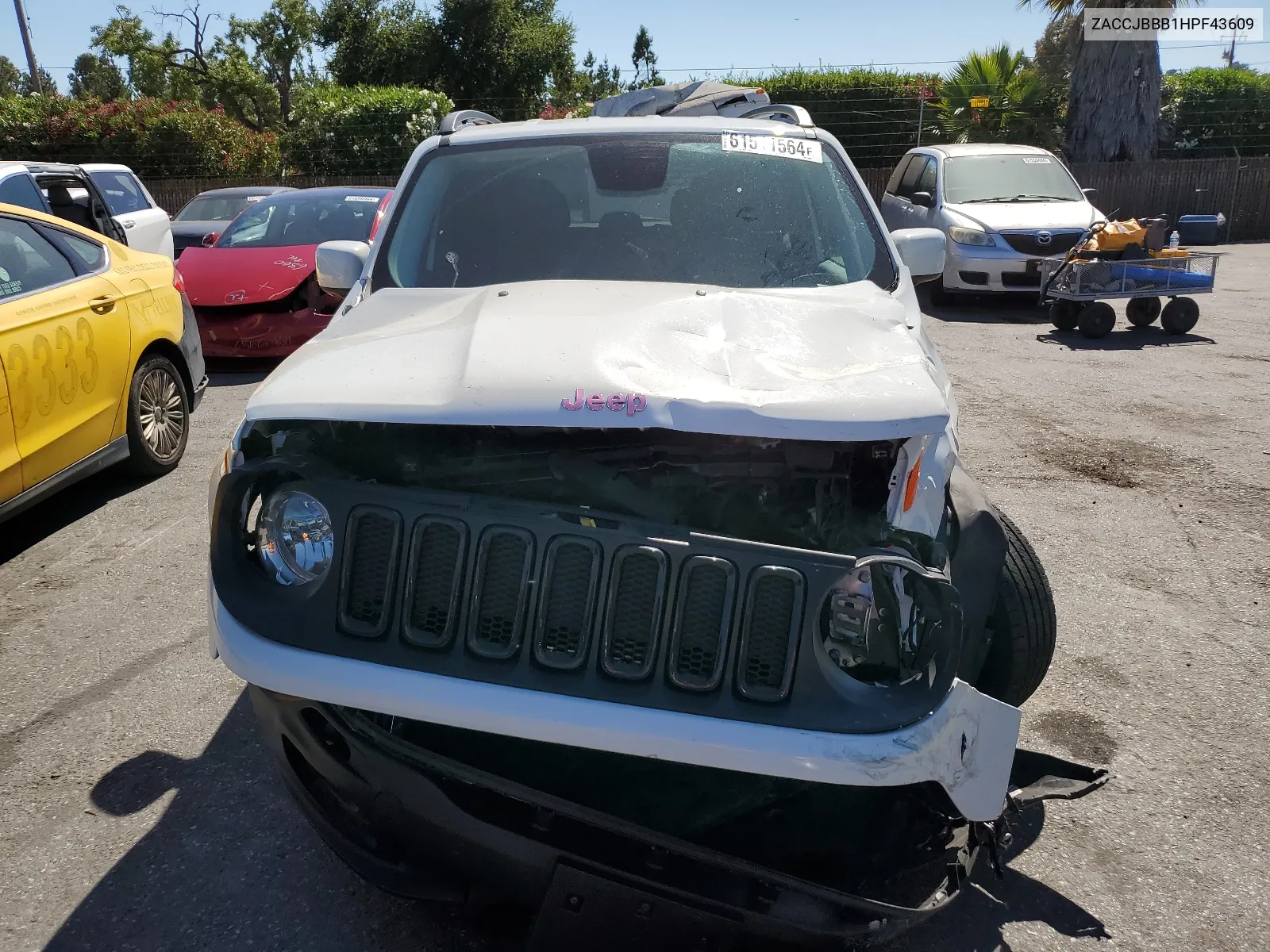 2017 Jeep Renegade Latitude VIN: ZACCJBBB1HPF43609 Lot: 61511564