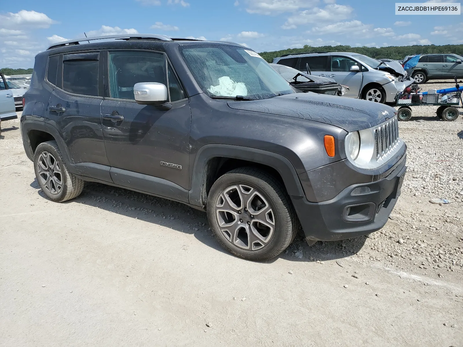 2017 Jeep Renegade Limited VIN: ZACCJBDB1HPE69136 Lot: 63857464