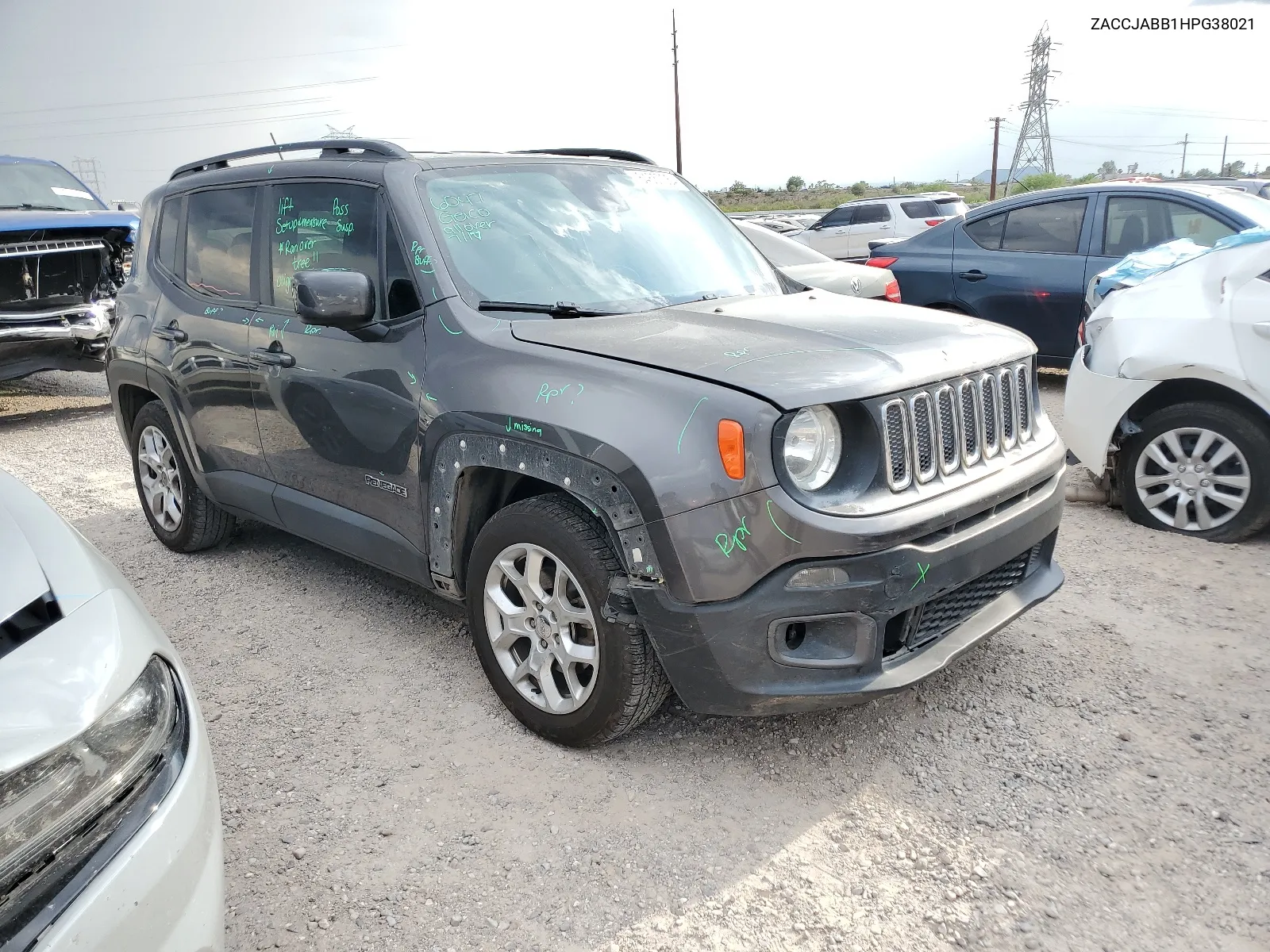 2017 Jeep Renegade Latitude VIN: ZACCJABB1HPG38021 Lot: 64657054