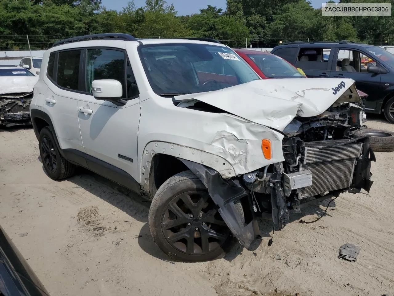 2017 Jeep Renegade Latitude VIN: ZACCJBBB0HPG63806 Lot: 68440214