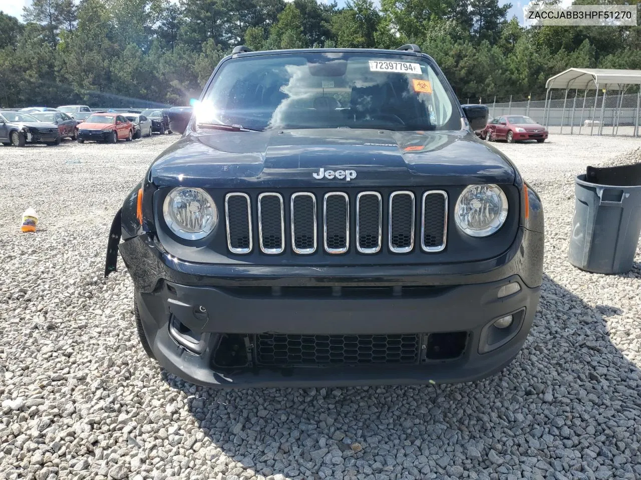 2017 Jeep Renegade Latitude VIN: ZACCJABB3HPF51270 Lot: 72397794