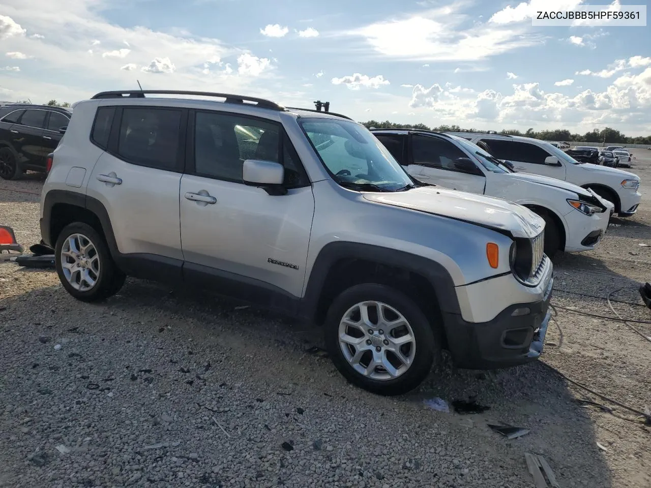 2017 Jeep Renegade Latitude VIN: ZACCJBBB5HPF59361 Lot: 72515554