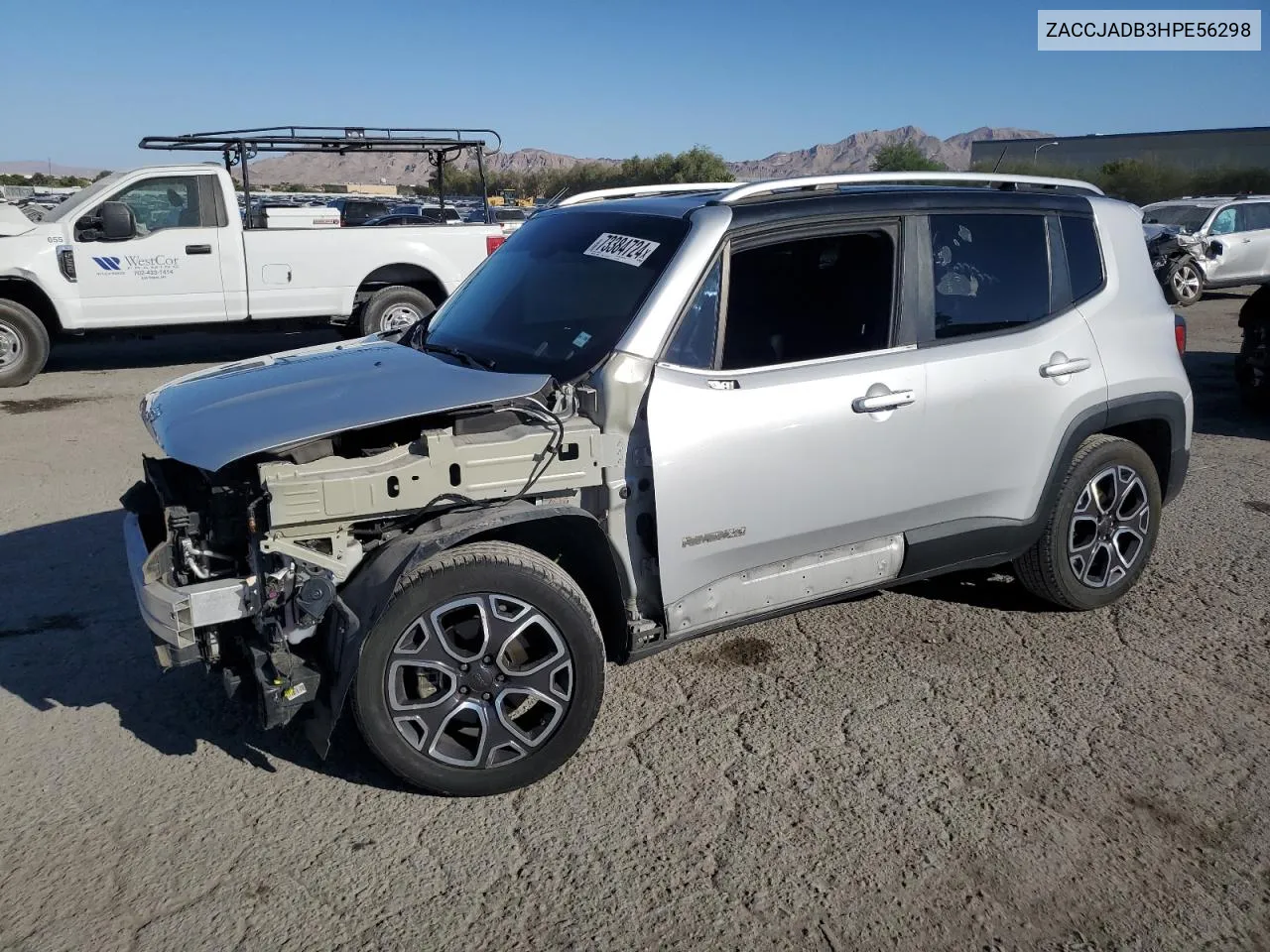 2017 Jeep Renegade Limited VIN: ZACCJADB3HPE56298 Lot: 73384724