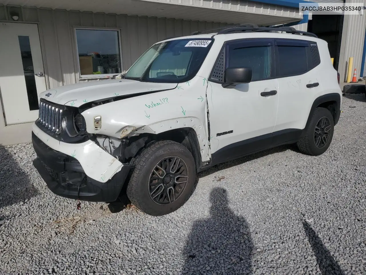 ZACCJBAB3HPG35340 2017 Jeep Renegade Sport
