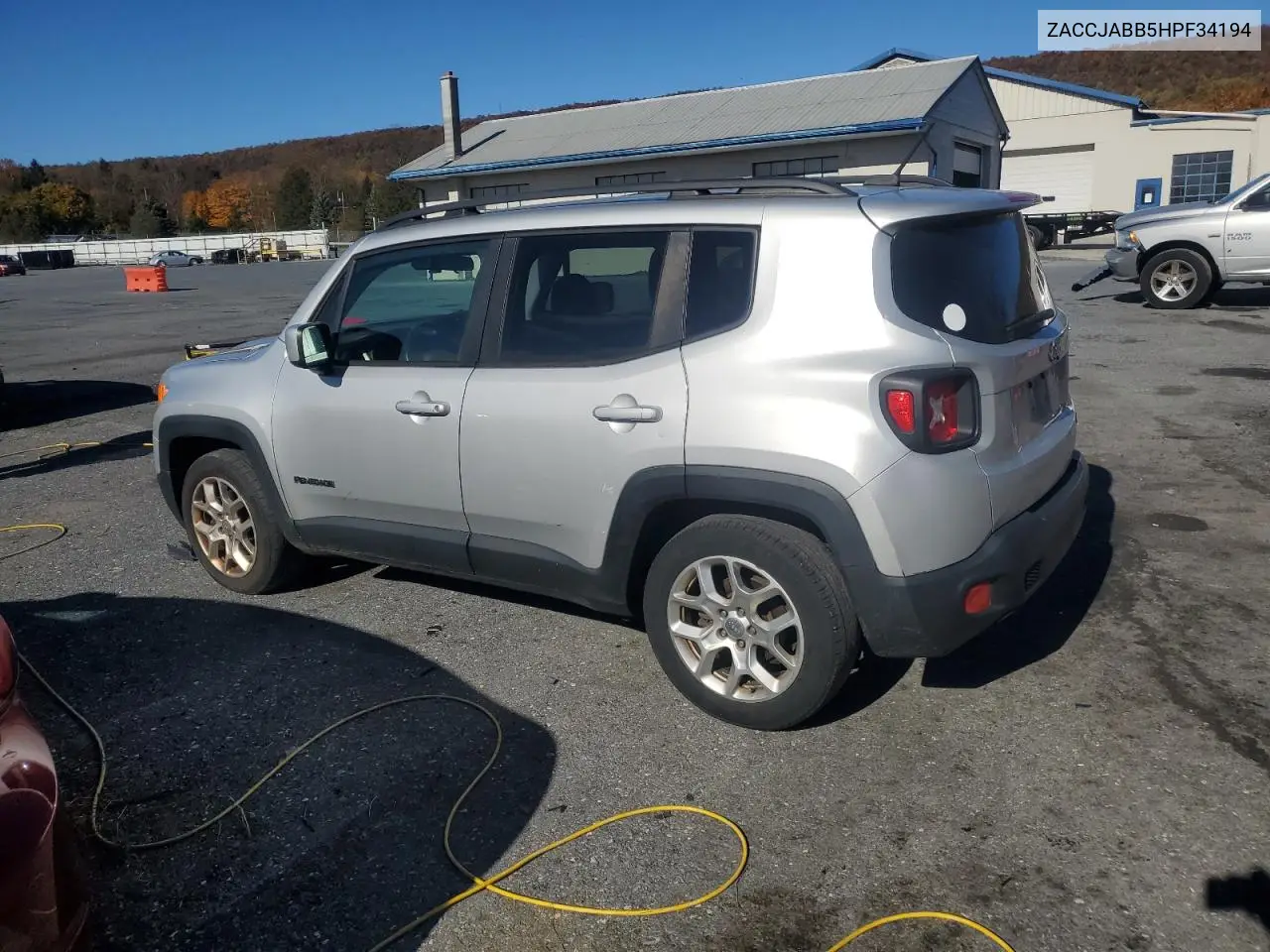 ZACCJABB5HPF34194 2017 Jeep Renegade Latitude