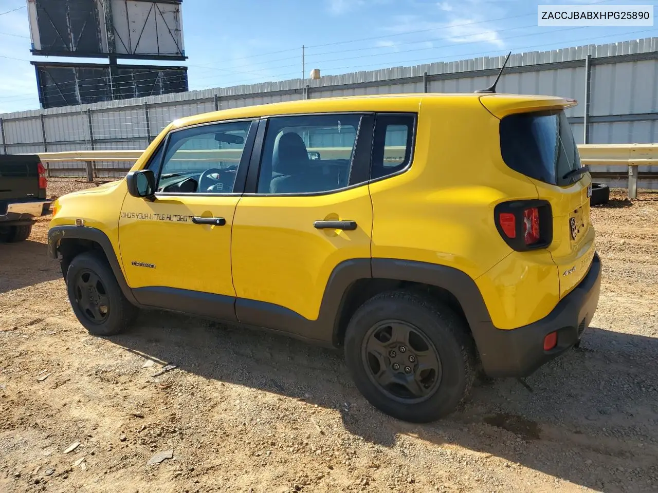ZACCJBABXHPG25890 2017 Jeep Renegade Sport