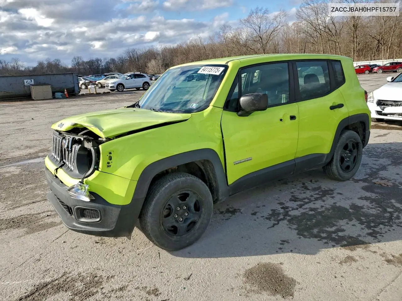 ZACCJBAH0HPF15757 2017 Jeep Renegade Sport