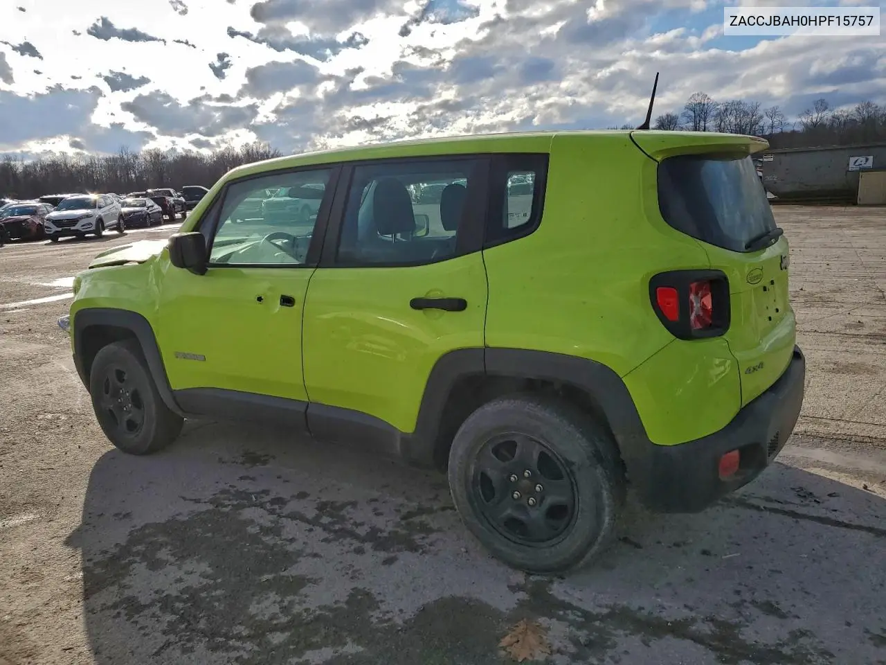 ZACCJBAH0HPF15757 2017 Jeep Renegade Sport
