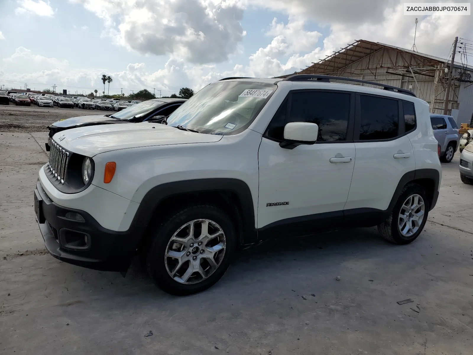 2018 Jeep Renegade Latitude VIN: ZACCJABB0JPG70674 Lot: 58487674