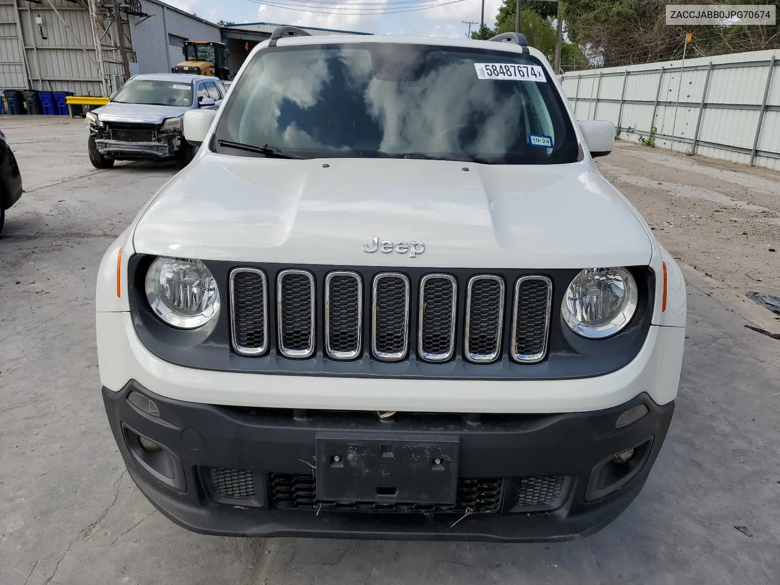 2018 Jeep Renegade Latitude VIN: ZACCJABB0JPG70674 Lot: 58487674