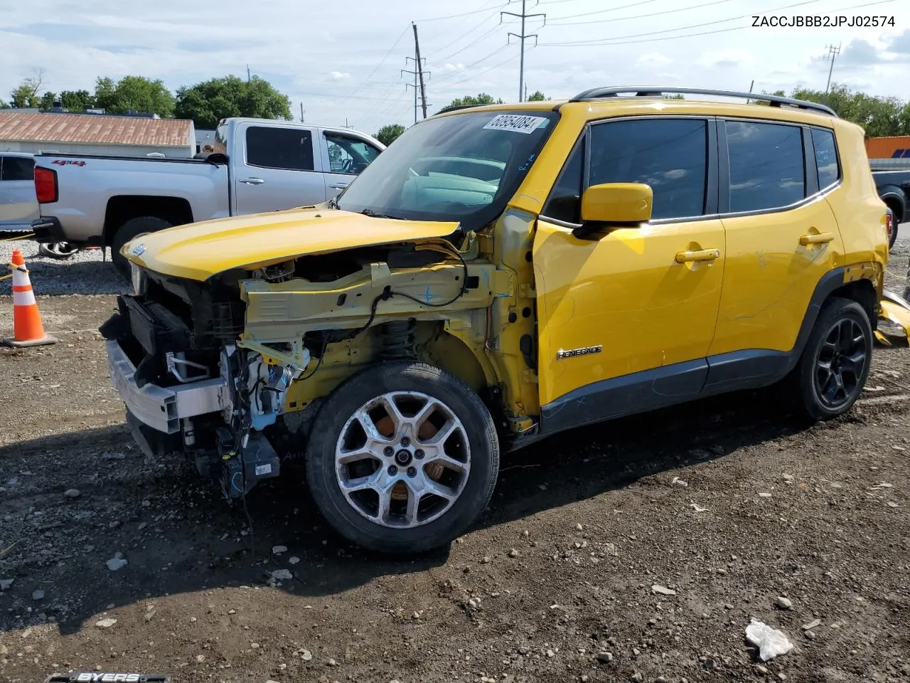 2018 Jeep Renegade Latitude VIN: ZACCJBBB2JPJ02574 Lot: 60954084