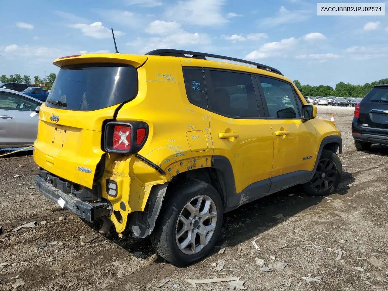 2018 Jeep Renegade Latitude VIN: ZACCJBBB2JPJ02574 Lot: 60954084