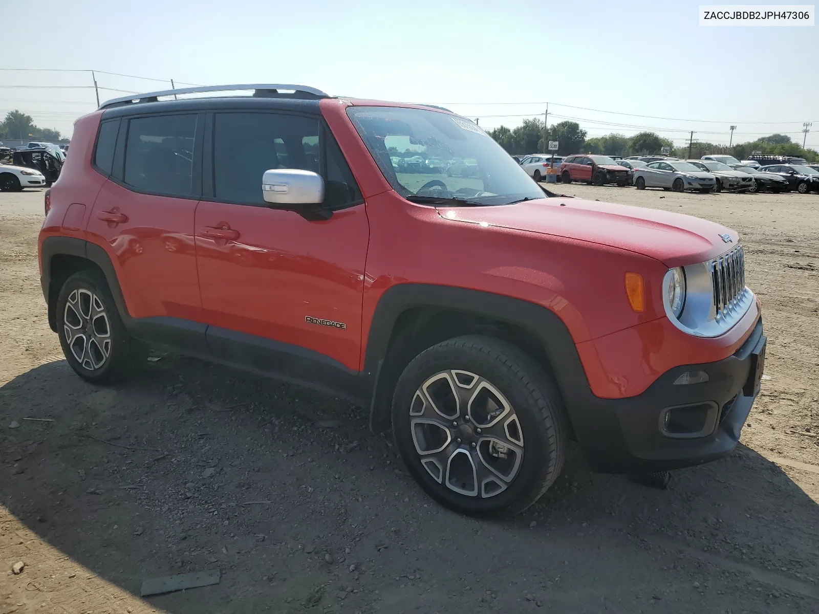 2018 Jeep Renegade Limited VIN: ZACCJBDB2JPH47306 Lot: 65615634