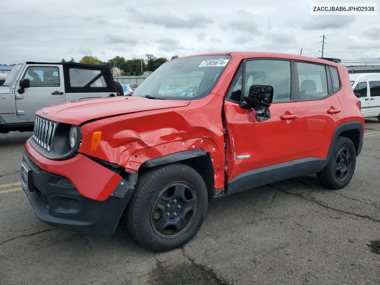 2018 Jeep Renegade Sport VIN: ZACCJBAB6JPH02938 Lot: 71805674