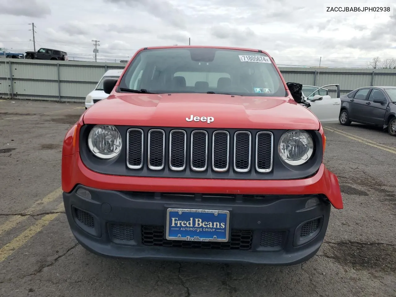 2018 Jeep Renegade Sport VIN: ZACCJBAB6JPH02938 Lot: 71805674