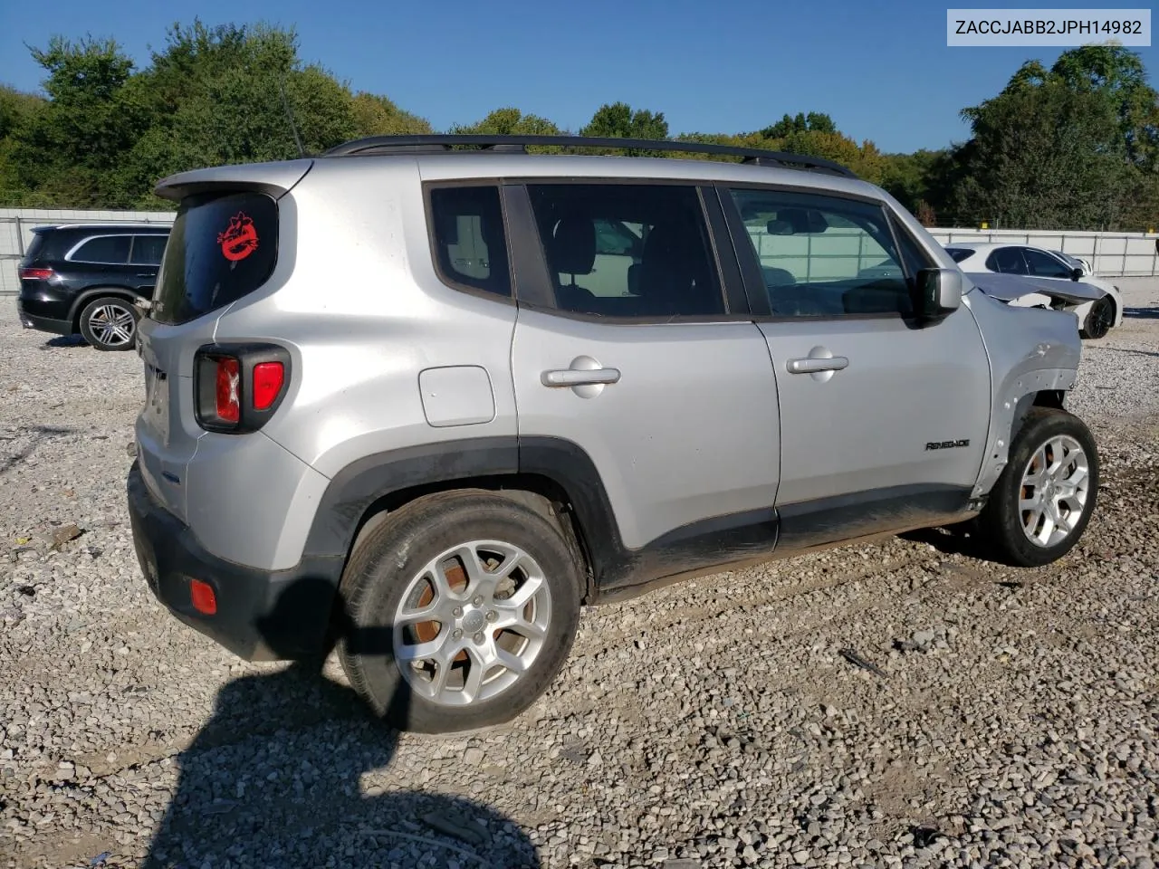 2018 Jeep Renegade Latitude VIN: ZACCJABB2JPH14982 Lot: 72065234