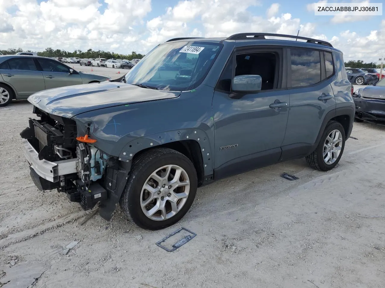 2018 Jeep Renegade Latitude VIN: ZACCJABB8JPJ30681 Lot: 72411894