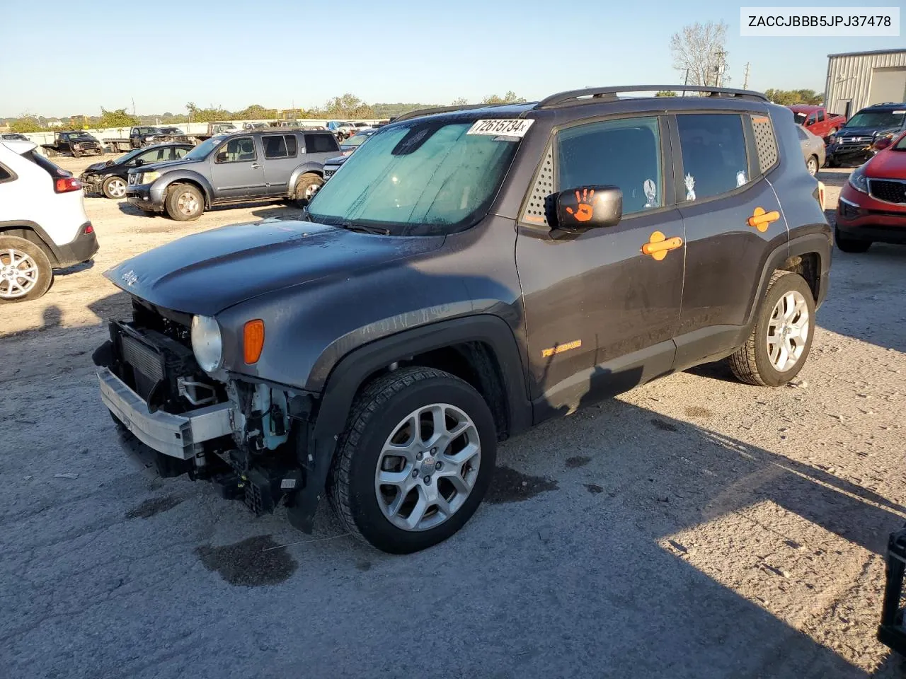 2018 Jeep Renegade Latitude VIN: ZACCJBBB5JPJ37478 Lot: 72615734