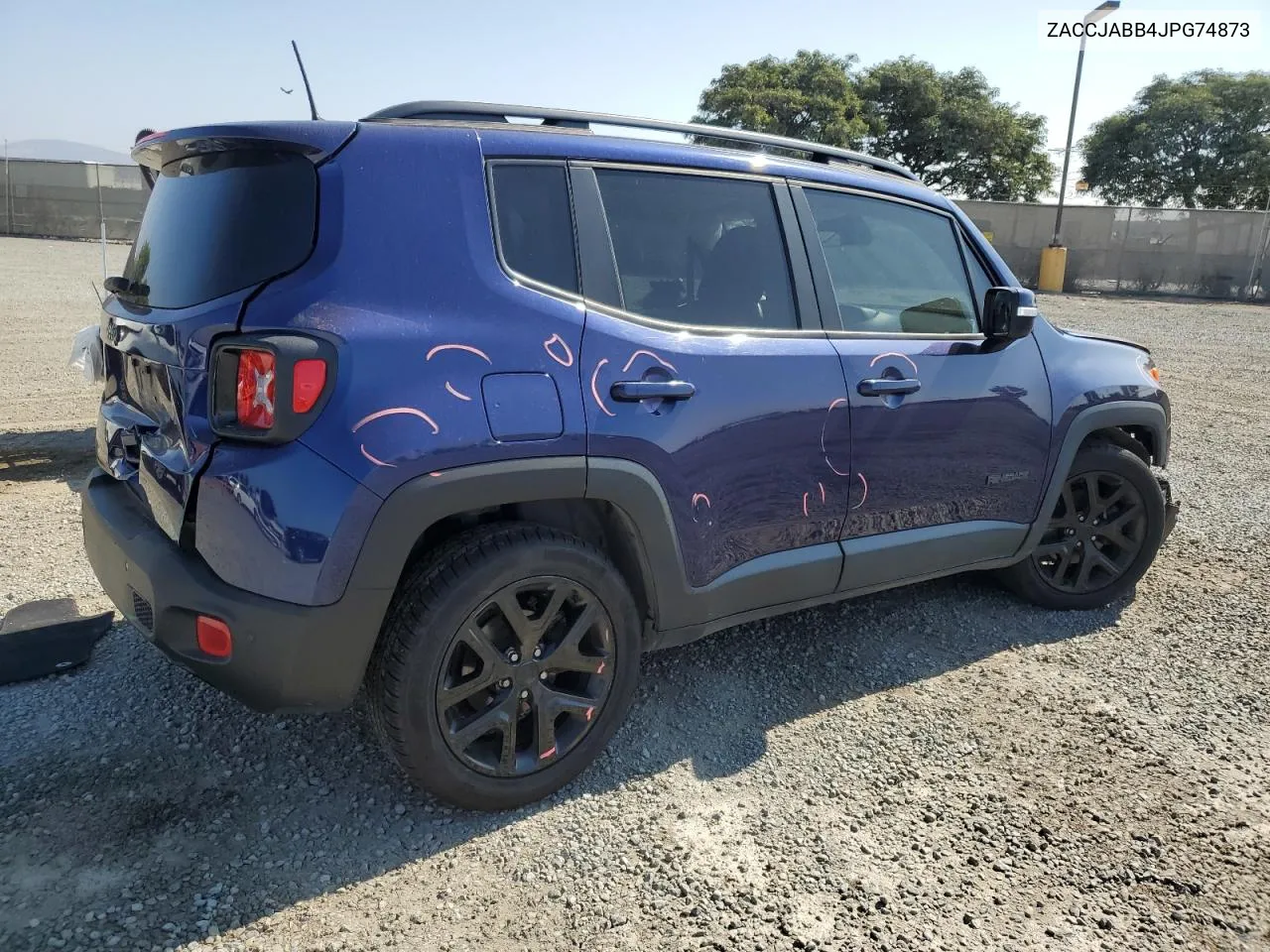 2018 Jeep Renegade Latitude VIN: ZACCJABB4JPG74873 Lot: 72637624