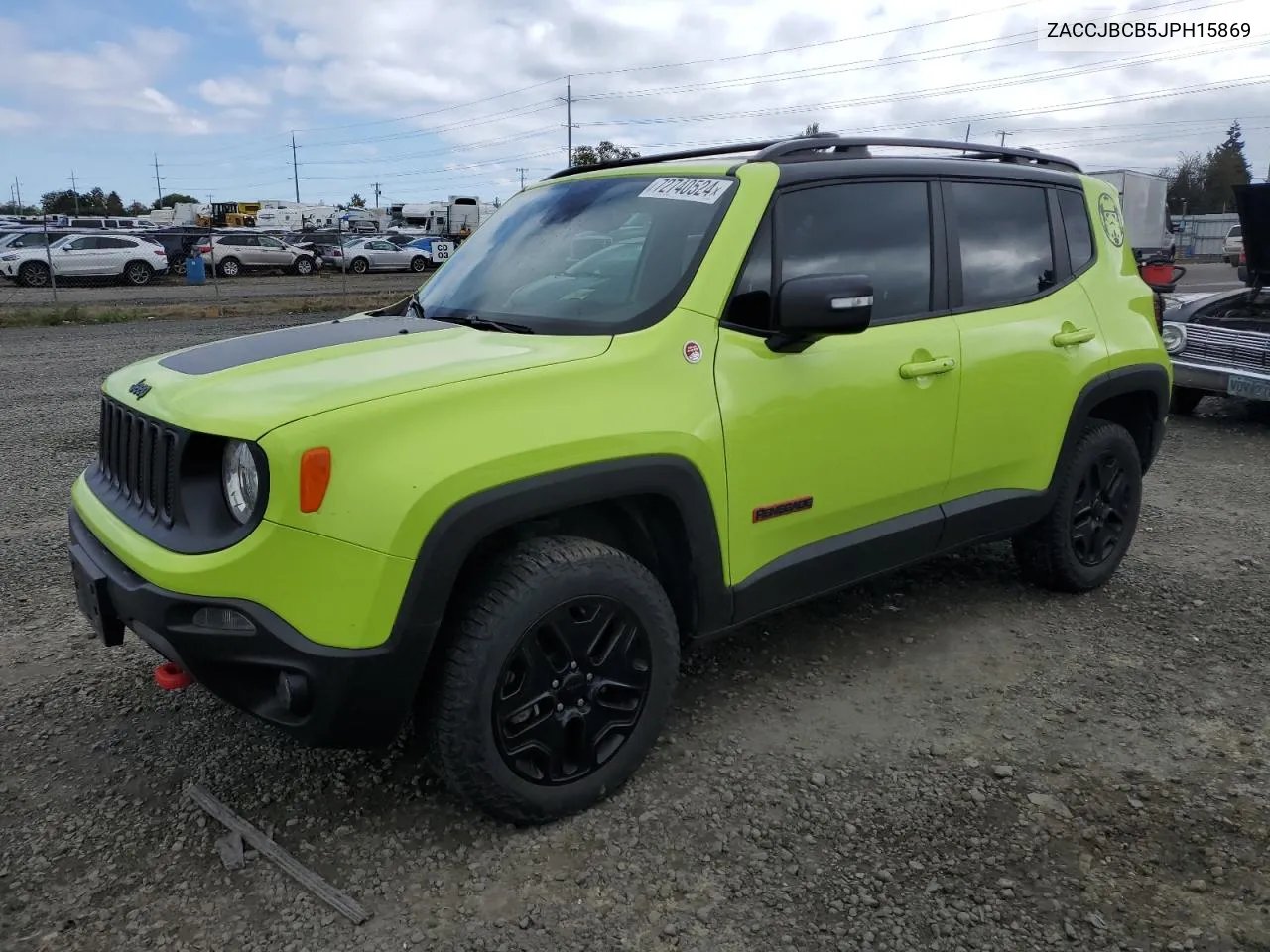 2018 Jeep Renegade Trailhawk VIN: ZACCJBCB5JPH15869 Lot: 72740524