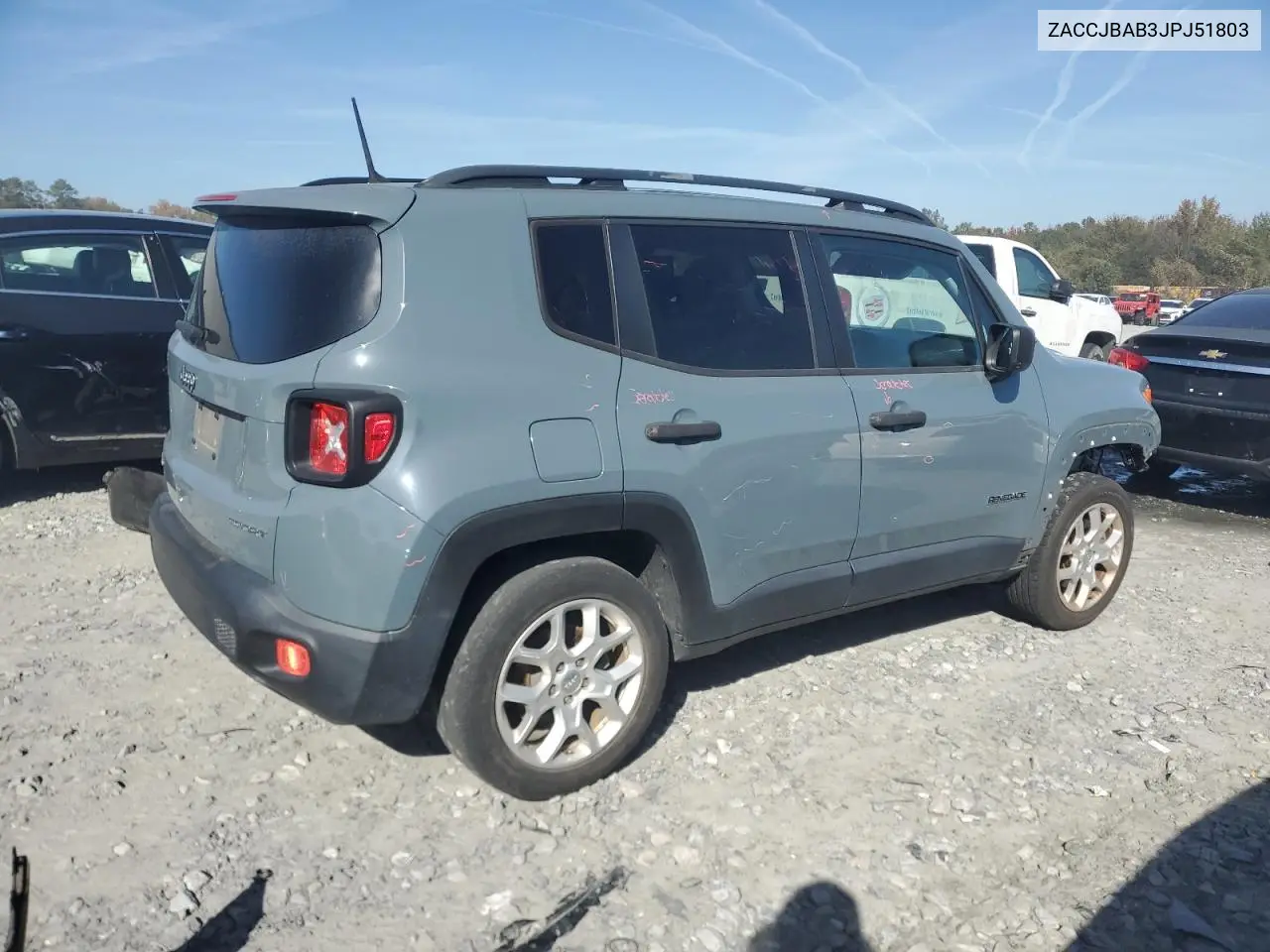ZACCJBAB3JPJ51803 2018 Jeep Renegade Sport