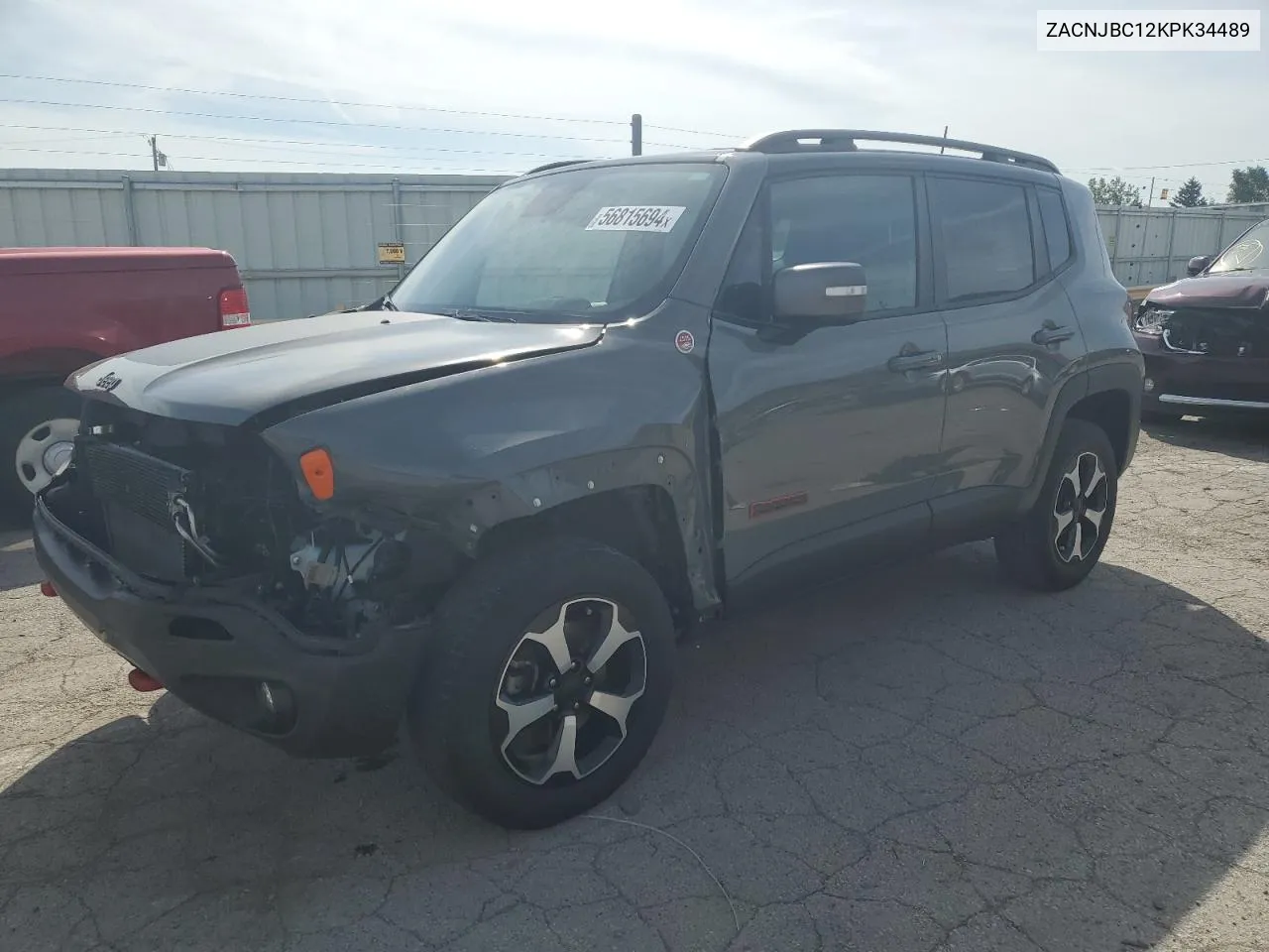 2019 Jeep Renegade Trailhawk VIN: ZACNJBC12KPK34489 Lot: 56815694