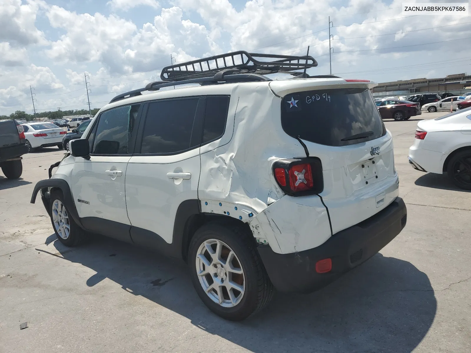 2019 Jeep Renegade Latitude VIN: ZACNJABB5KPK67586 Lot: 57405494