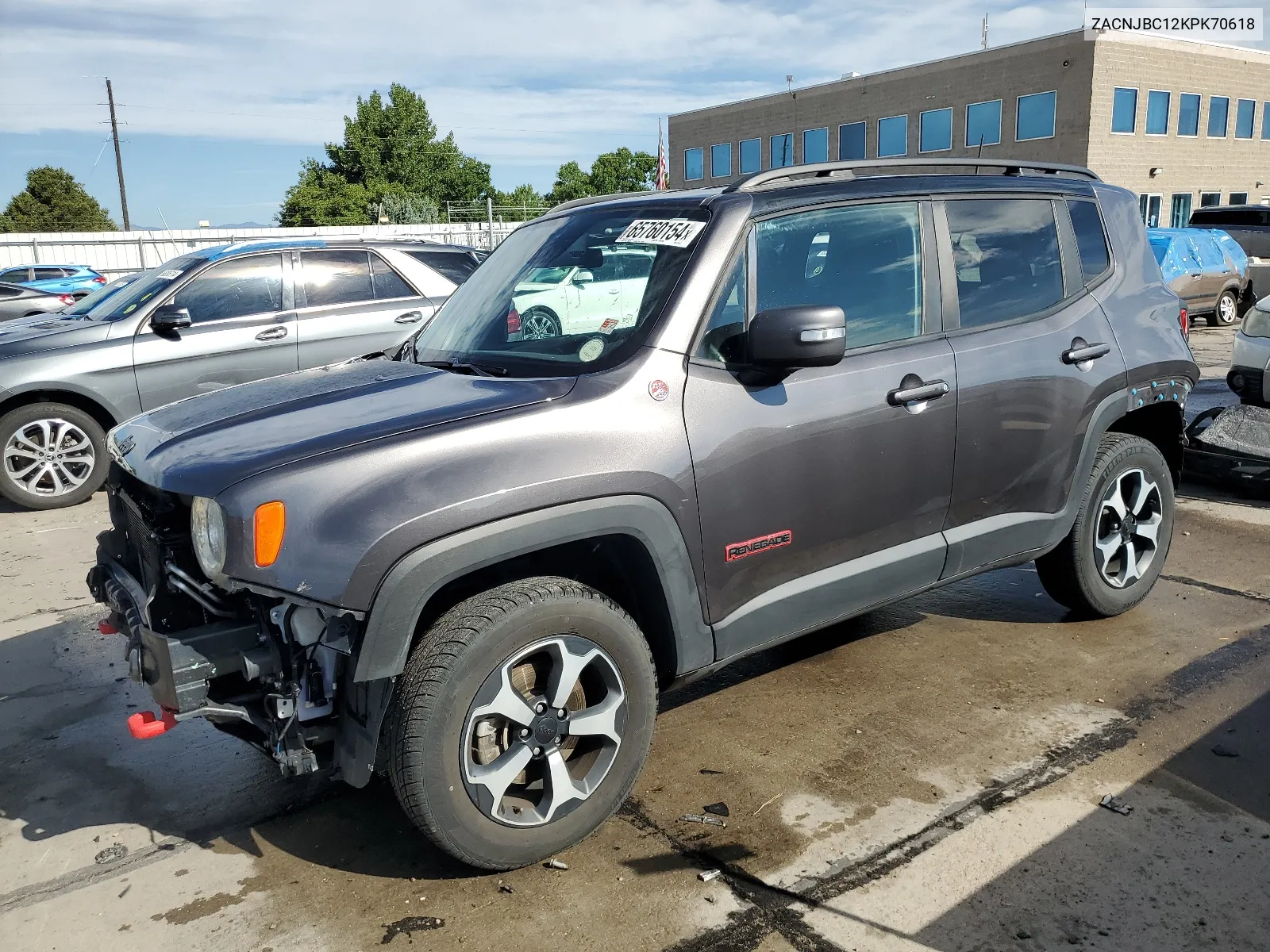 2019 Jeep Renegade Trailhawk VIN: ZACNJBC12KPK70618 Lot: 65760154