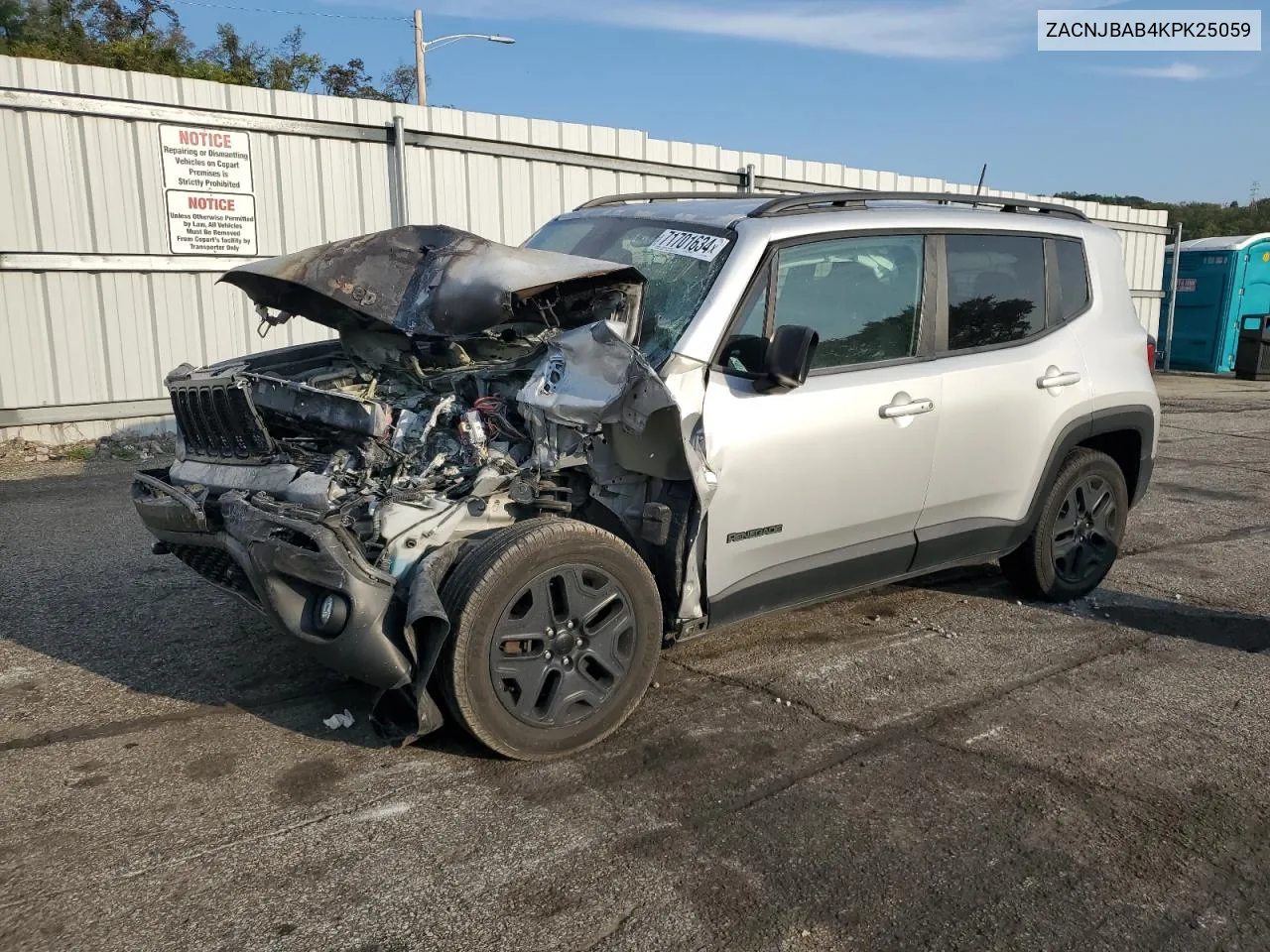 ZACNJBAB4KPK25059 2019 Jeep Renegade Sport