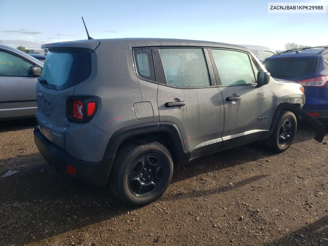 2019 Jeep Renegade Sport VIN: ZACNJBAB1KPK29988 Lot: 72195584