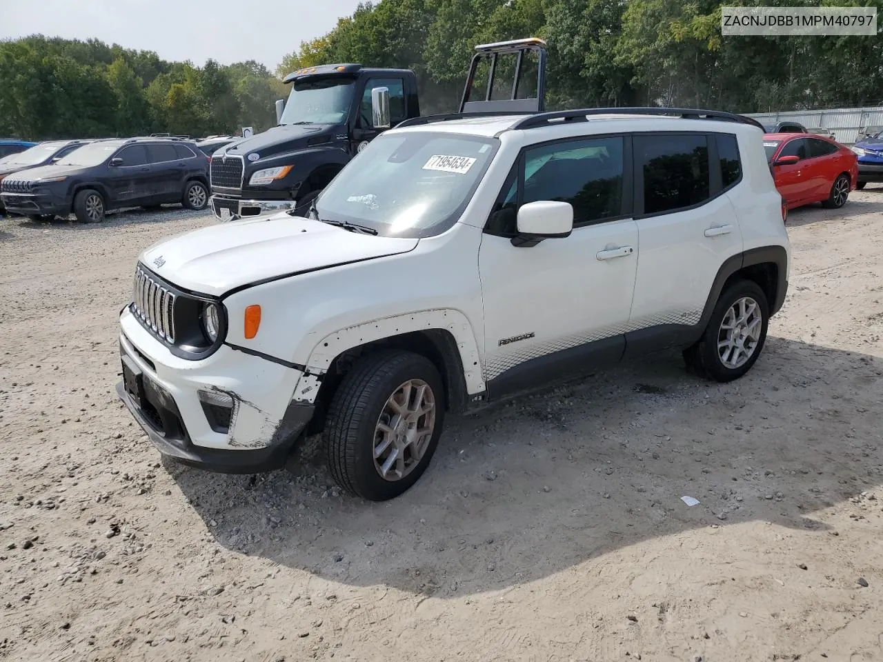 2021 Jeep Renegade Latitude VIN: ZACNJDBB1MPM40797 Lot: 71954634