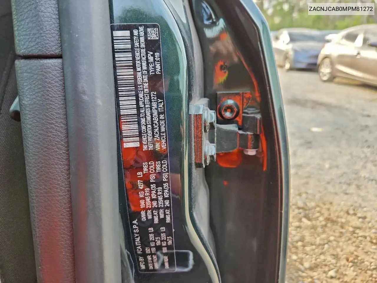 ZACNJCAB0MPM81272 2021 Jeep Renegade Sport