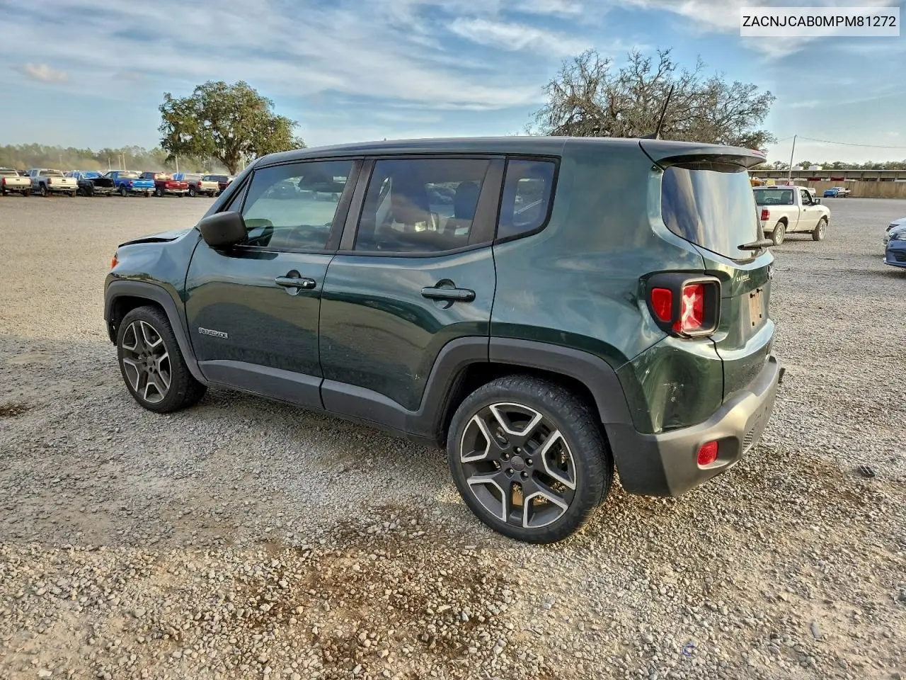 ZACNJCAB0MPM81272 2021 Jeep Renegade Sport