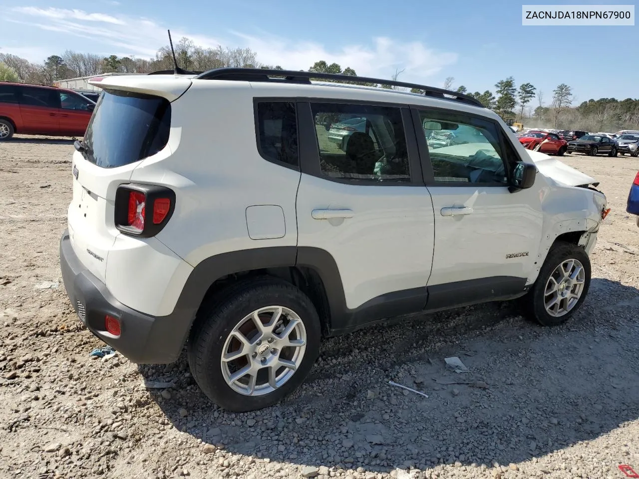 ZACNJDA18NPN67900 2022 Jeep Renegade Sport